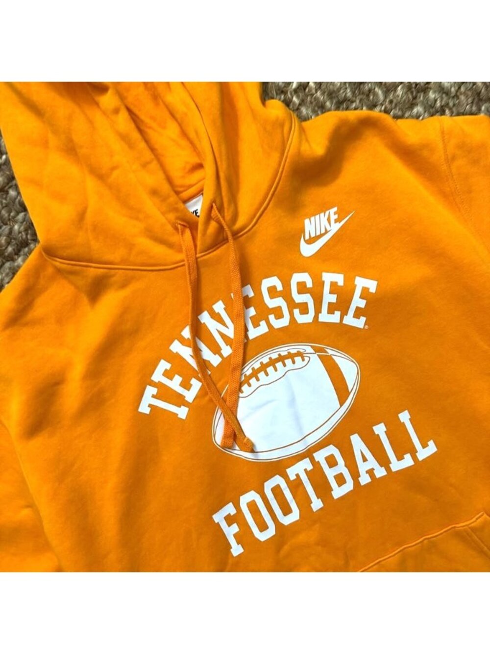 Nike Tennessee Football Orange Pullover Hoodie Mens Graphic Sweatshirt Large